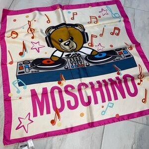 Moschino Silk Bear DJ Scarf